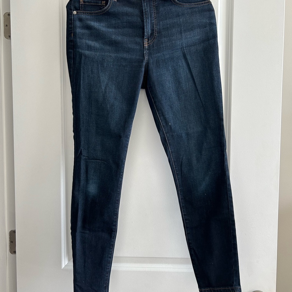 Everlane Dark blue curvy high rise skinny jeans